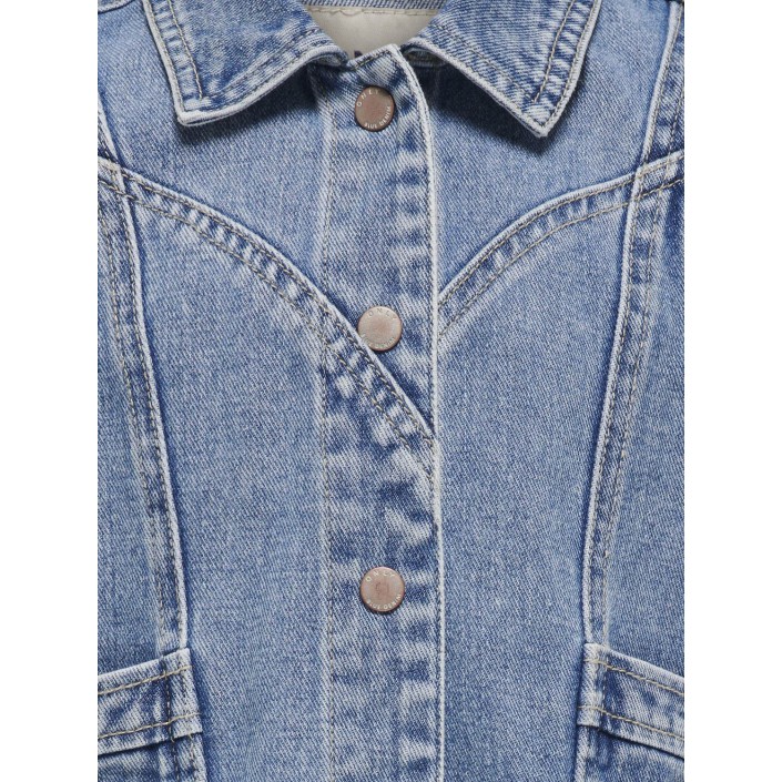 Only KOGKENNEDY SL DNM WAISTCOAT BJ Light Blue Denim | Freewear KOGKENNEDY SL DNM WAISTCOAT BJ - www.freewear.nl - Freewear