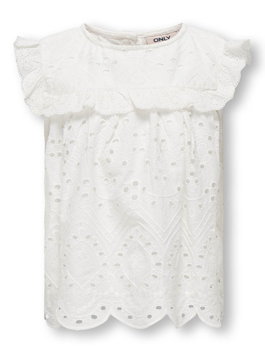 Only Kogcleo Life S/l Emb Button Top Wvn