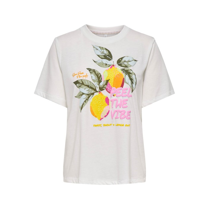 Only ONLBLINIS LIFE S/S FRUIT TOP BOX JR: Cloud Dancer/Peel | Freewear ONLBLINIS LIFE S/S FRUIT TOP BOX JR: - www.freewear.nl - Freewear