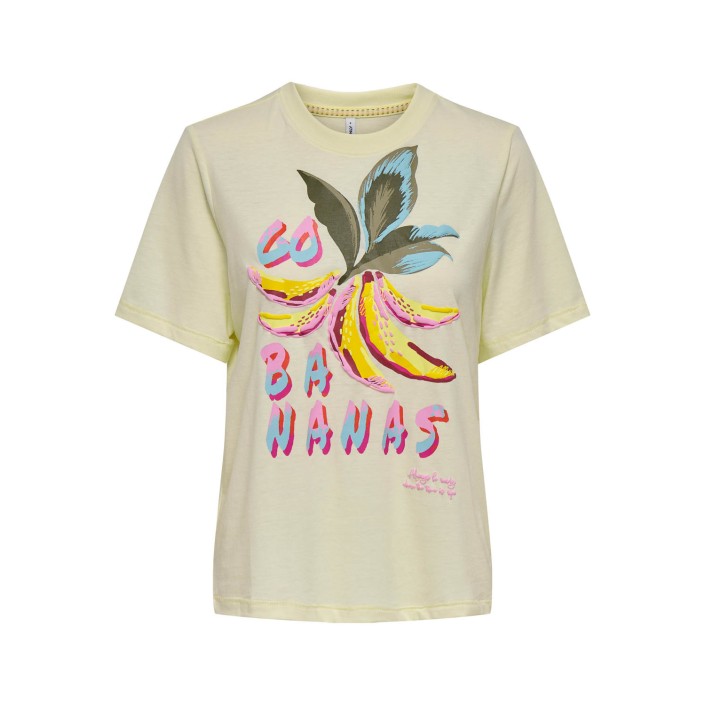 Only ONLBLINIS LIFE S/S FRUIT TOP BOX JR: Lemon Icing/Cuba bananas | Freewear ONLBLINIS LIFE S/S FRUIT TOP BOX JR: - www.freewear.nl - Freewear