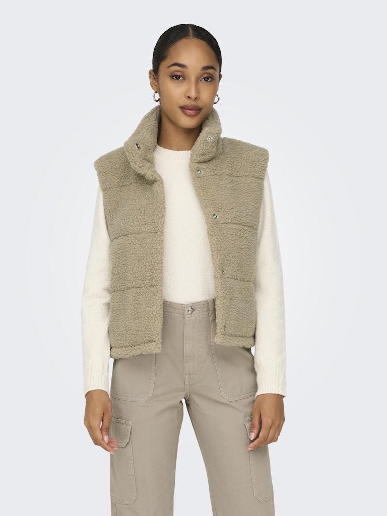 Only Onlsandra Teddy Waistcoat Life Cc O: