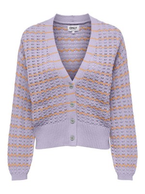 Only ONLASA LS V-NECK CARDIGAN CC CS KNT Pastel Lilac/Tangerine | Freewear ONLASA LS V-NECK CARDIGAN CC CS KNT - www.freewear.nl - Freewear