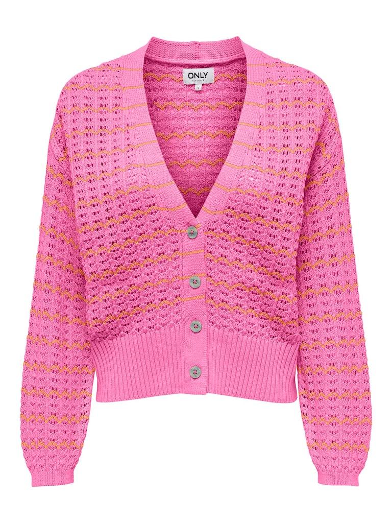 Only Vest Onlasa Ls V-neck Cardigan Cc Cs Knt 15320755 Strawberry Moon/tangerine Dames Maat - L