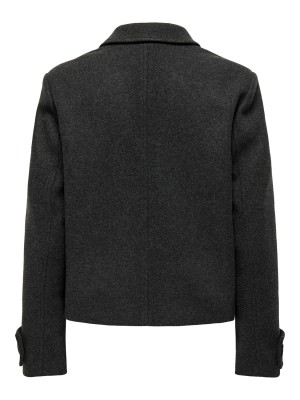 Only ONLFREJA LIFE SHORT DB JACKET OTW N: Dark Grey Melange | Freewear ONLFREJA LIFE SHORT DB JACKET OTW N: - www.freewear.nl - Freewear