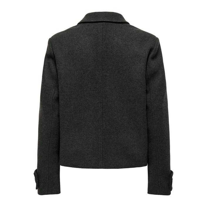 Only ONLFREJA LIFE SHORT DB JACKET OTW N: Dark Grey Melange | Freewear ONLFREJA LIFE SHORT DB JACKET OTW N: - www.freewear.nl - Freewear
