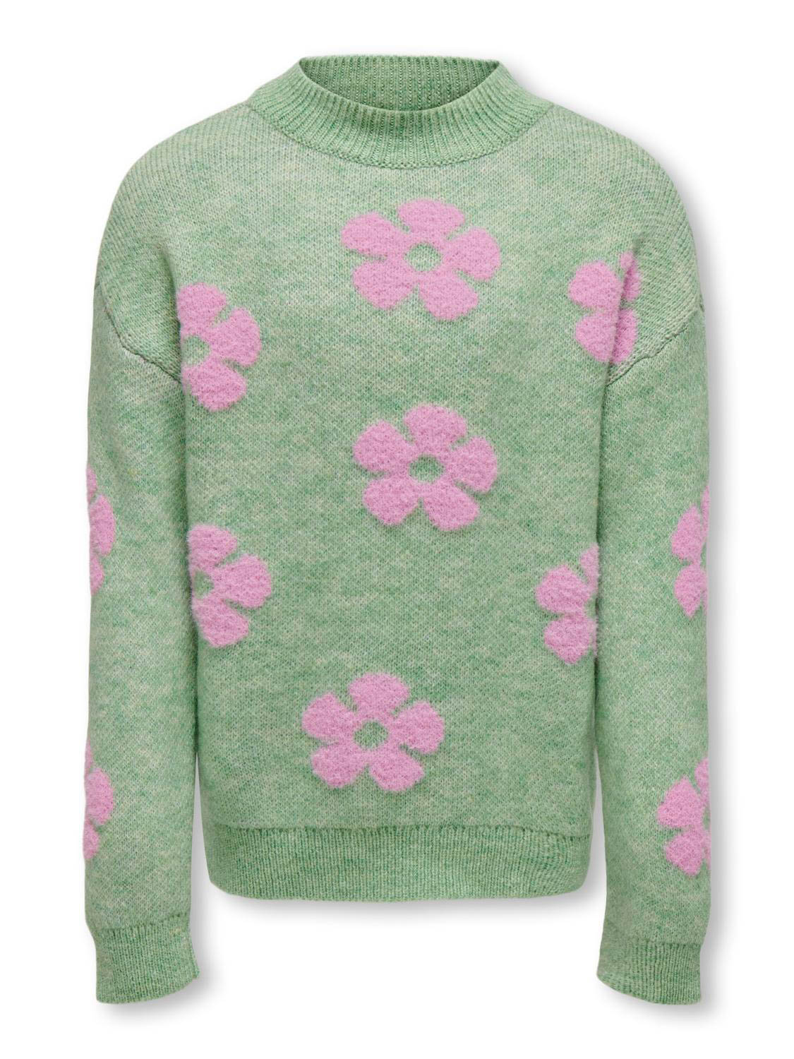 Only Kognaja L/s Flower Pullover Knt
