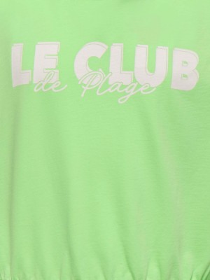 Only KOGAMANDA S/S HOOD UB SWT Paradise Green/Le Club | Freewear KOGAMANDA S/S HOOD UB SWT - www.freewear.nl - Freewear