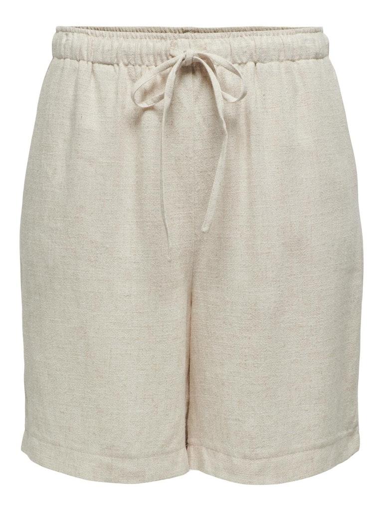 ONLSIESTA MW PULL-UP LINEN BL SHORT