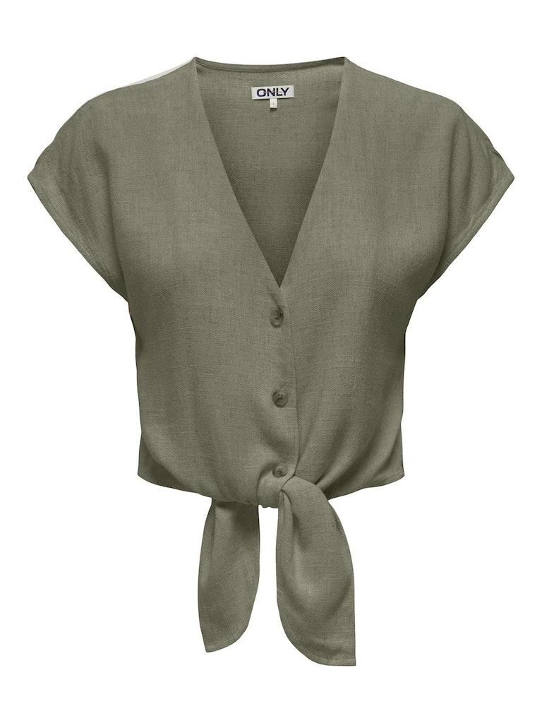 Only Onlsiesta Ss Knot Lin Bl Shirt Pnt :
