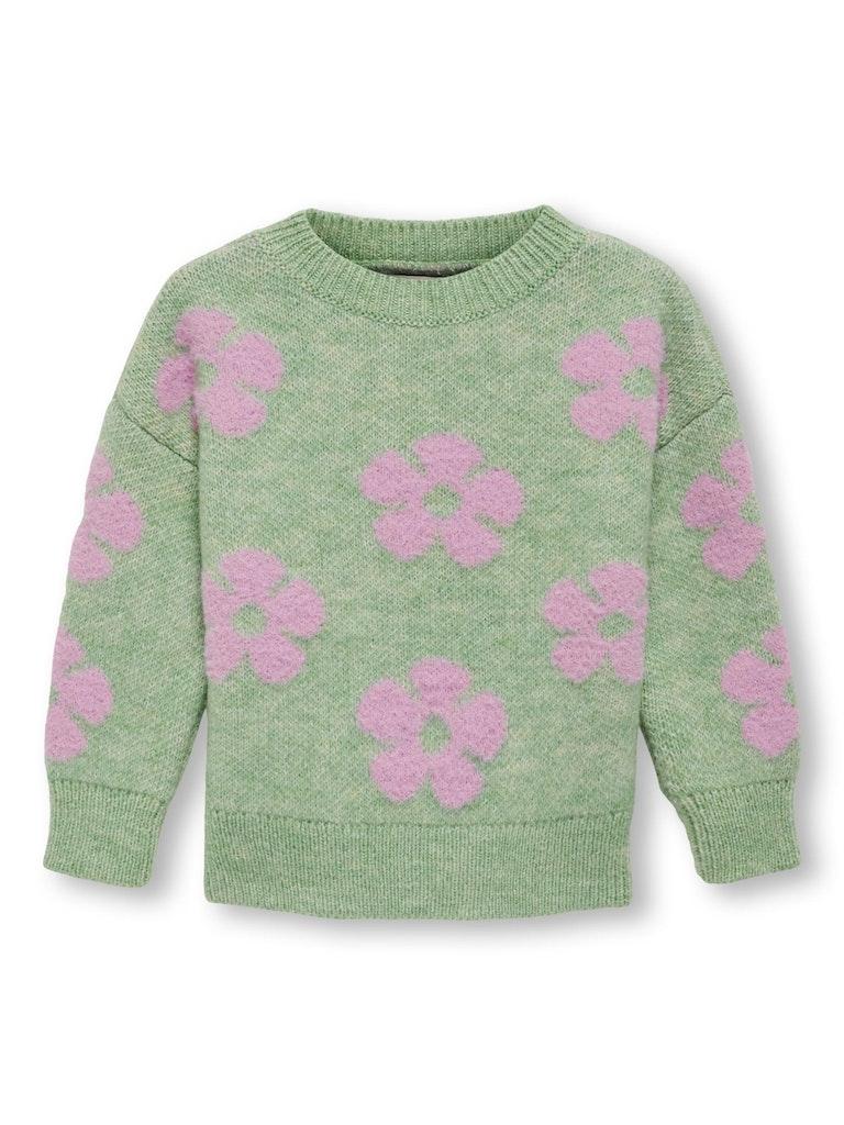 ONLY KMGNAJA L/S FLOWER PULLOVER KNT Meisjes Trui - Maat 92