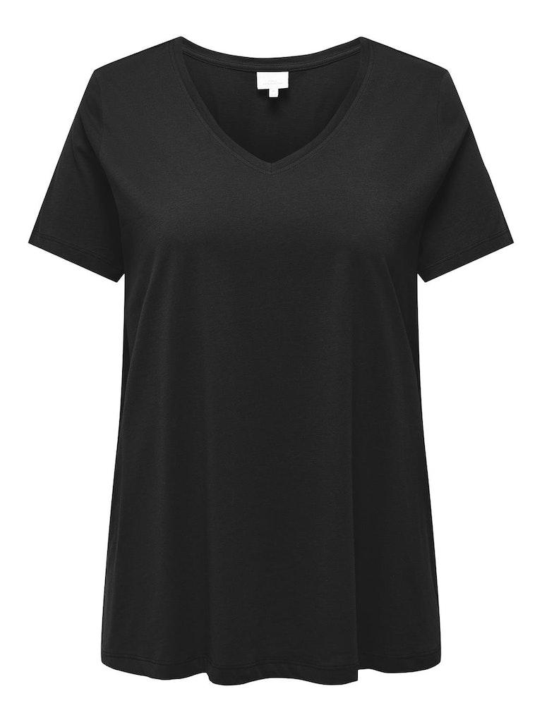 ONLY CARMAKOMA CARBONNIE LIFE S/S V A-SHAPE TEE NOOS Dames T-shirt - Maat XL