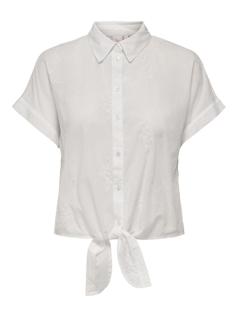 Only Blouse Onltuni Life Capseleeve Knot Shirt Wvn 15322983 Cloud Dancer/emb Cloud Dames Maat - XS