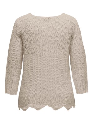 Carmakoma CARNOLA LIFE  3/4 PULLOVER KNT NOOS Feather Gray | Freewear CARNOLA LIFE  3/4 PULLOVER KNT NOOS - www.freewear.nl - Freewear