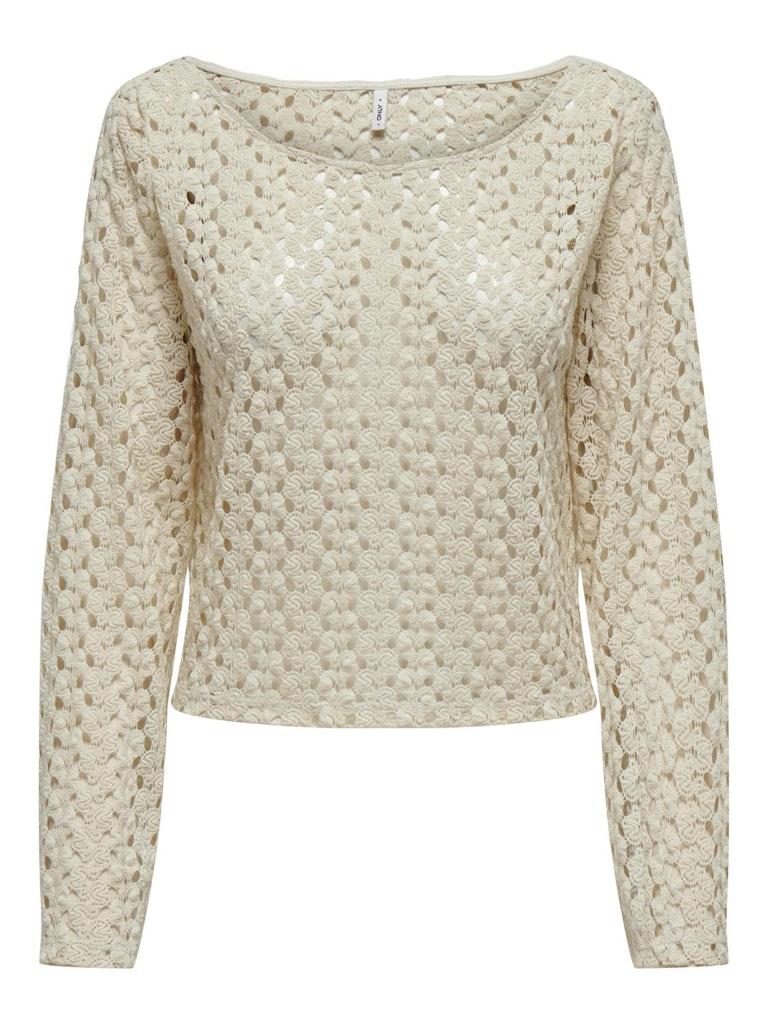 Only T-shirt Onllion L/s Top Jrs 15323314 Ecru Dames Maat - M