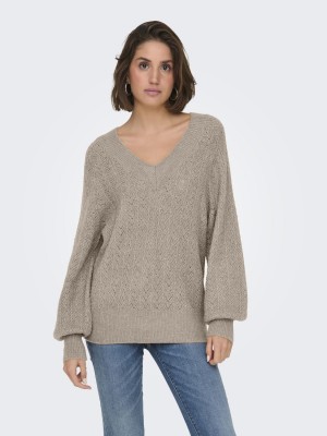 Only ONLLUCILLA LS GLITTER V-NECK KNT String/DTM Glitter | Freewear ONLLUCILLA LS GLITTER V-NECK KNT - www.freewear.nl - Freewear