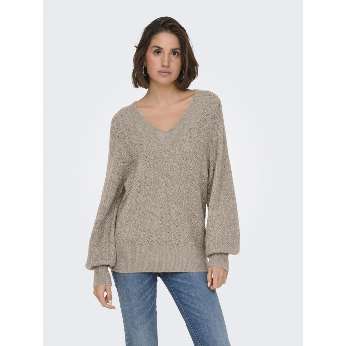 Only ONLLUCILLA LS GLITTER V-NECK KNT String/DTM Glitter | Freewear ONLLUCILLA LS GLITTER V-NECK KNT - www.freewear.nl - Freewear