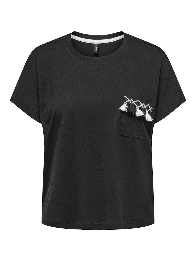 Only T-shirt Onljill Life S/s Top Box Jrs 15324337 Black/ Summer Poc Dames Maat - S