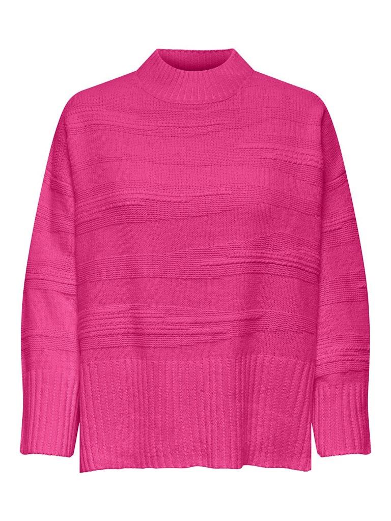 ONLY ONLIMA LS LOOSE STRUC HIGHNECK CC KNT Dames Trui - Maat L