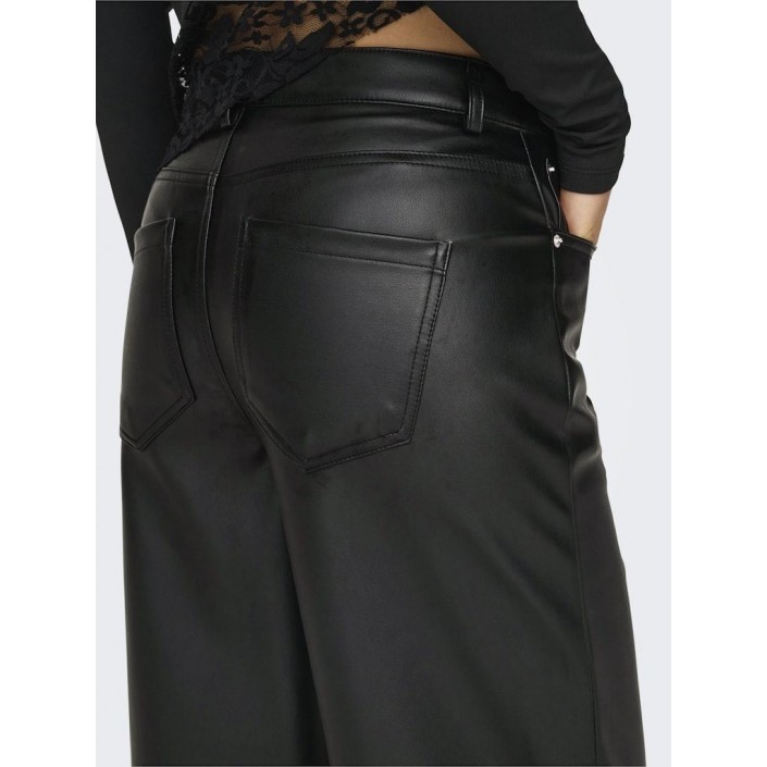 Only ONLKIRI HW STR FAUX LEATHER PNT Black | Freewear ONLKIRI HW STR FAUX LEATHER PNT - www.freewear.nl - Freewear