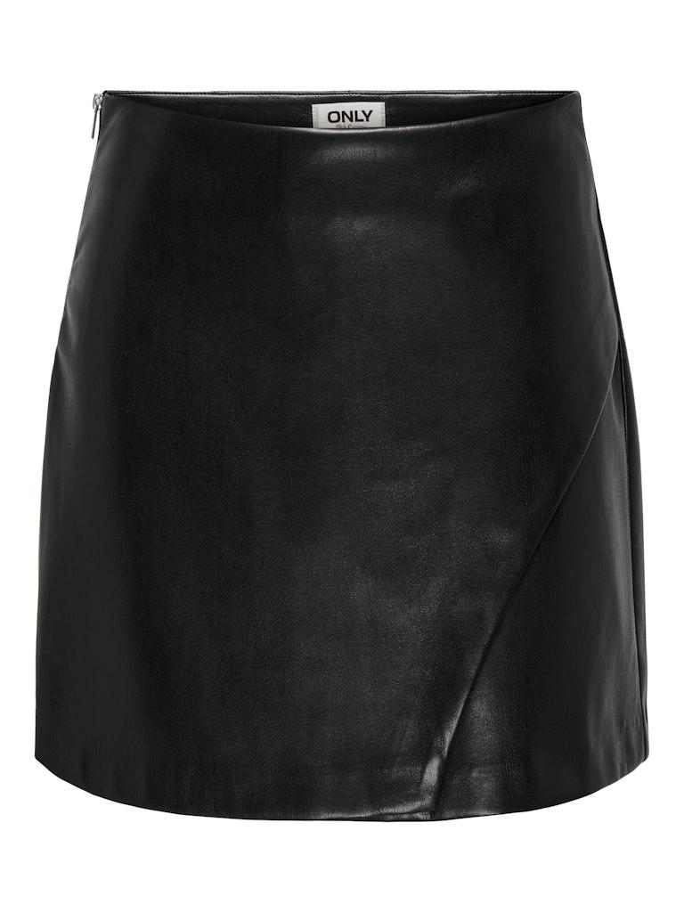 Only Onlzeta Hw Faux Lea Skirt Cc Pnt