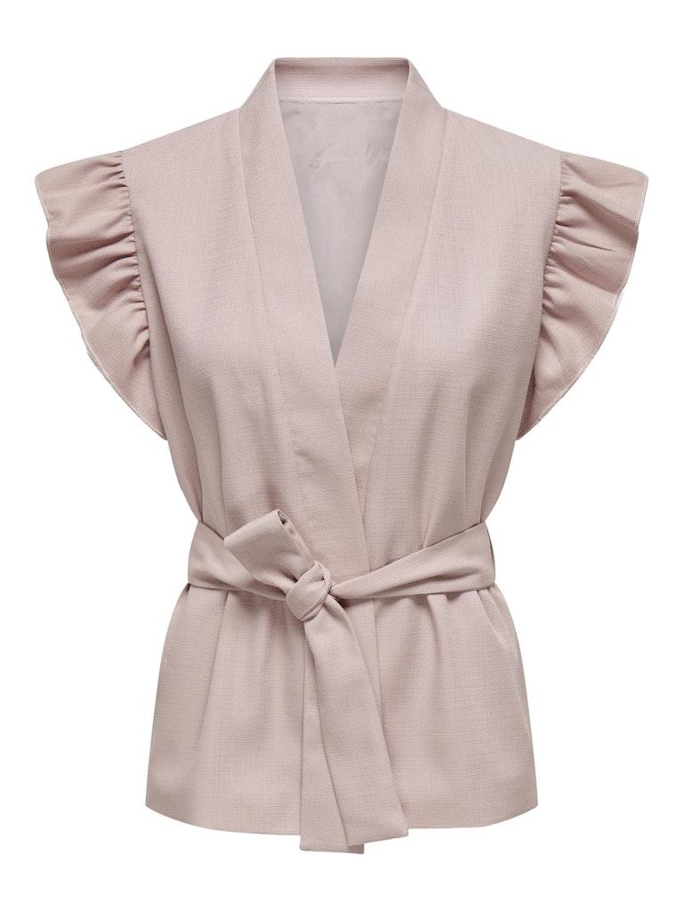 Only Vest Onlsilke S/l Frill Belt Vest Pnt 15325463 Rose Smoke Dames Maat - L