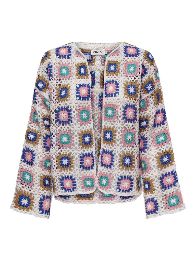 Only Vest Onlnicosia Ls Cardigan Ex Knt 15325650 Cloud Dancer/w. Multi C Dames Maat - L