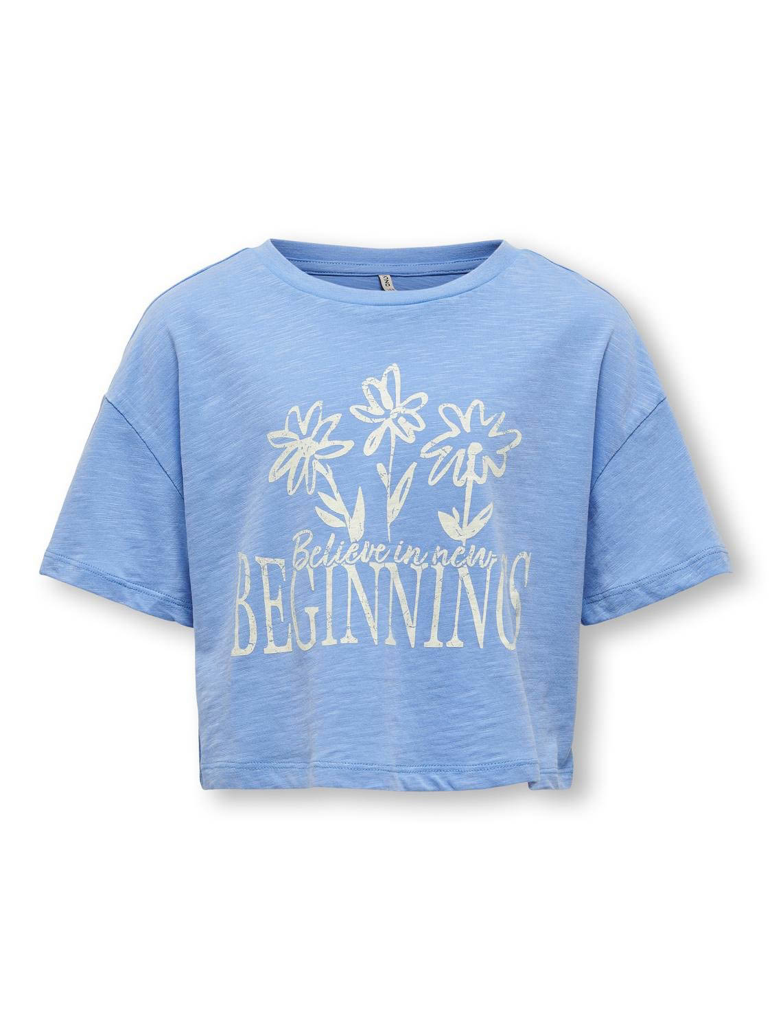 Only Kognora S/s Flowers Top Box Jrs