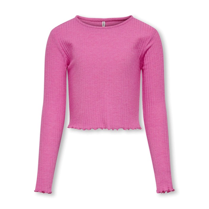 Only KOGNELLA L/S O-NECK TOP JRS NOOS Super Pink | Freewear KOGNELLA L/S O-NECK TOP JRS NOOS - www.freewear.nl - Freewear