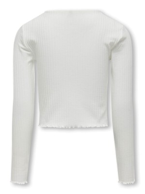 Only KOGNELLA L/S O-NECK TOP JRS NOOS Cloud Dancer | Freewear KOGNELLA L/S O-NECK TOP JRS NOOS - www.freewear.nl - Freewear