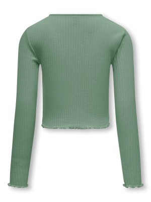 Only KOGNELLA L/S O-NECK TOP JRS NOOS Hedge Green | Freewear KOGNELLA L/S O-NECK TOP JRS NOOS - www.freewear.nl - Freewear