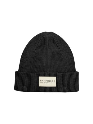 Only KOGALPHA LIFE PATCH RIB BEANIE ACC Black | Freewear KOGALPHA LIFE PATCH RIB BEANIE ACC - www.freewear.nl - Freewear