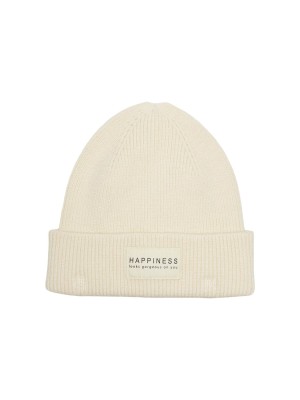 Only KOGALPHA LIFE PATCH RIB BEANIE ACC Cloud Dancer | Freewear KOGALPHA LIFE PATCH RIB BEANIE ACC - www.freewear.nl - Freewear