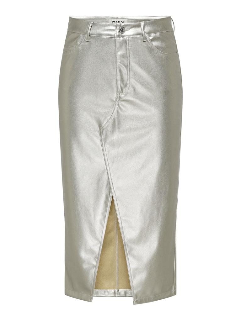 Only Rok Onllola-elyna Hw Metal Long Skirt P 15328037 Silver Dames Maat - XL