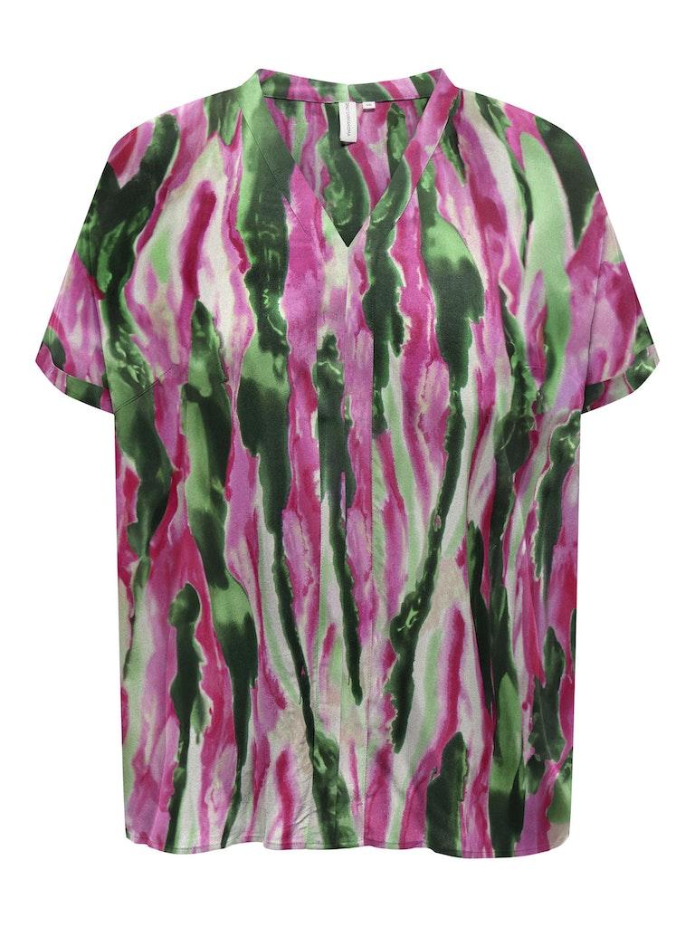 ONLY CARMAKOMA CARNATA DODIE IN ONE V-NECK TOP WVN Dames Top - Maat 50