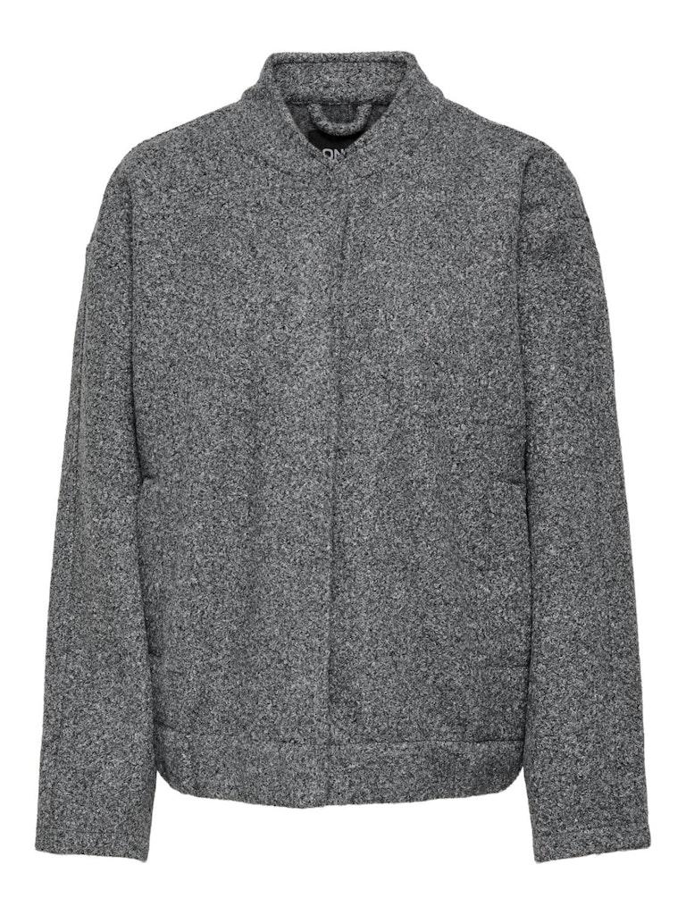 Only Jas Onlgaia Boucle Bomber Otw Os 15331099 Dark Grey Melange Dames Maat - L
