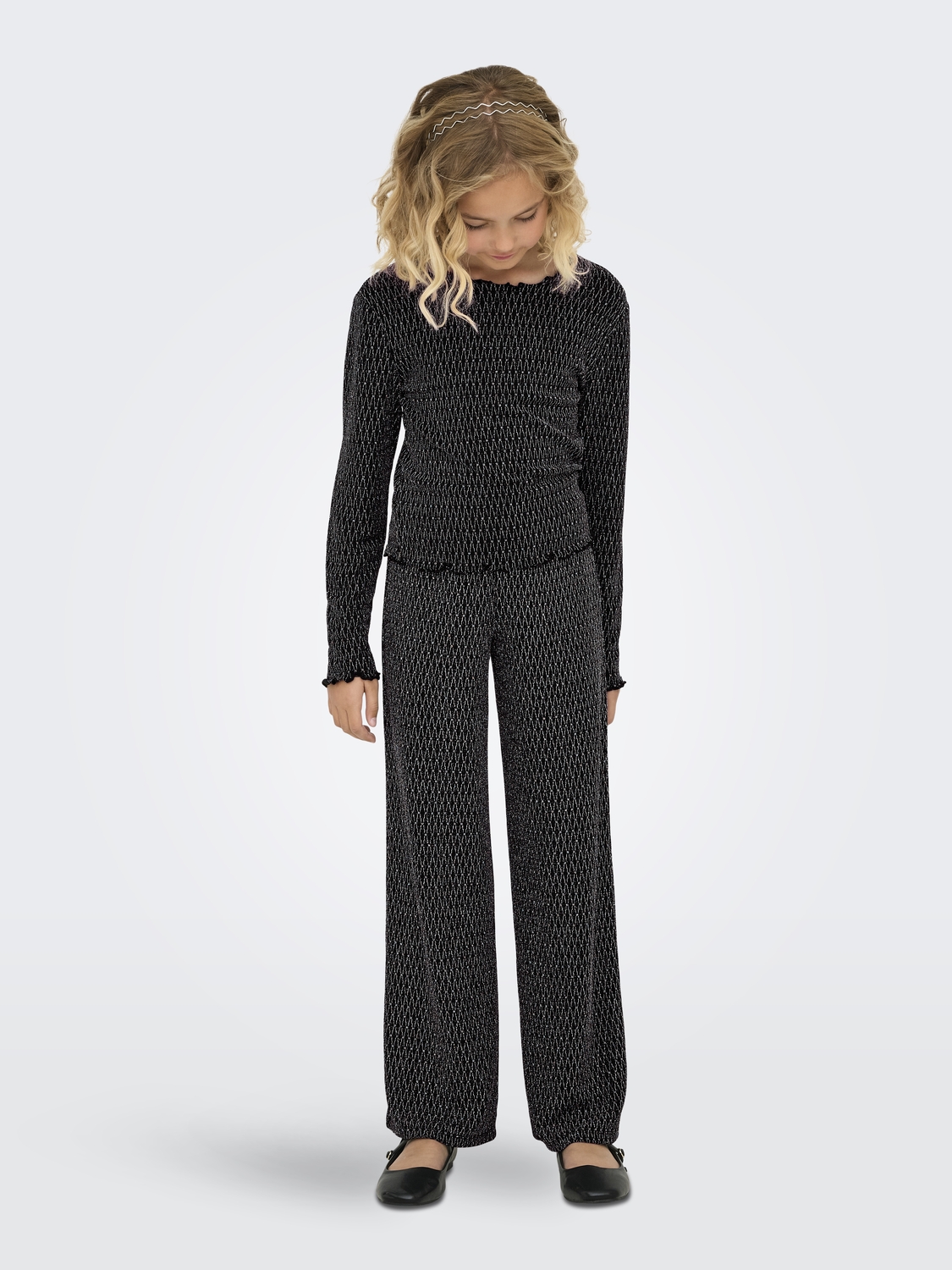 Only Kogqueen L/s Glitter Top Bf Jrs