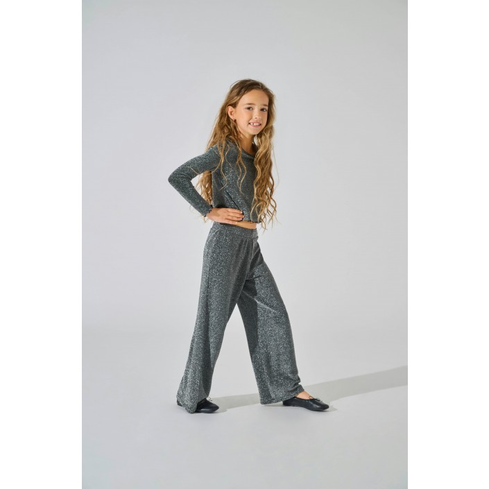 Only KOGQUEEN GLITTER PANT BF JRS Black/W. Silver | Freewear KOGQUEEN GLITTER PANT BF JRS - www.freewear.nl - Freewear