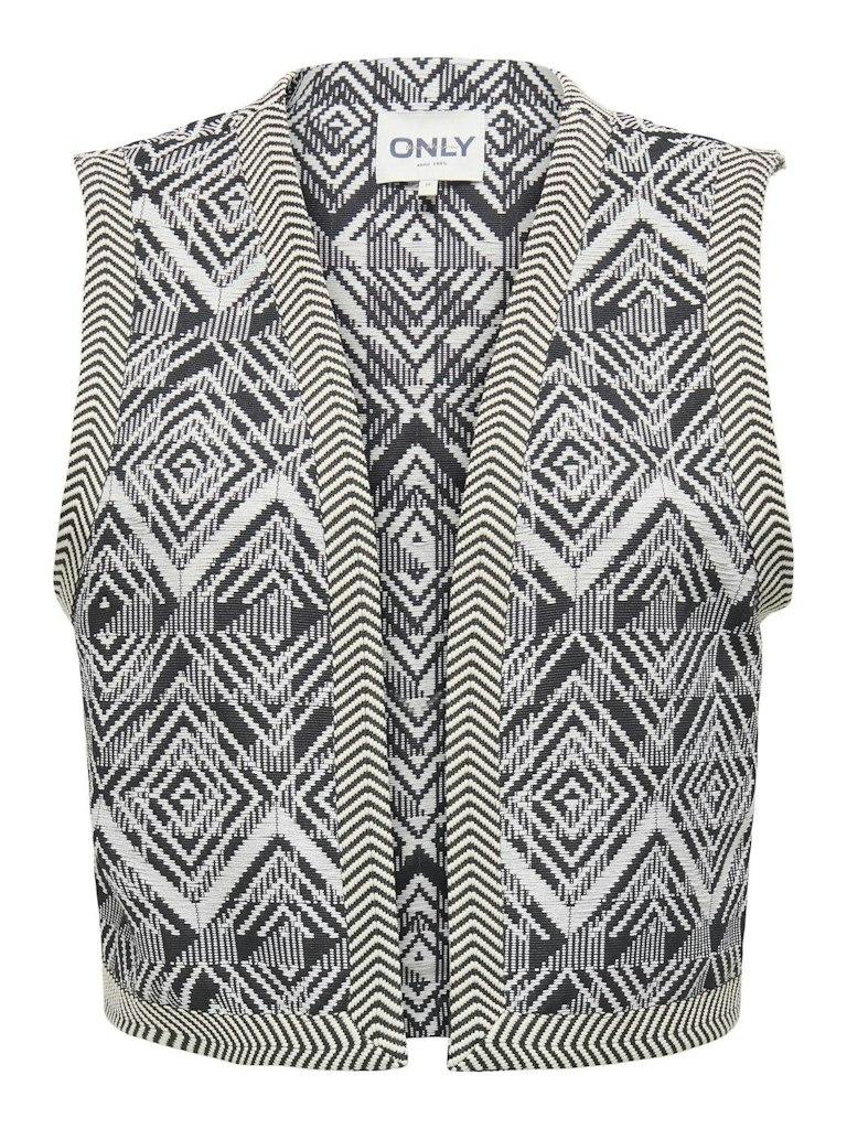 ONLY ONLLILAH S/L JAQUARD VEST PNT CS Dames Gilet - Maat L