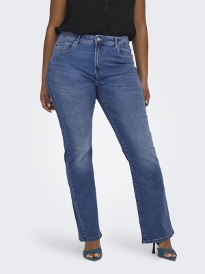 Carmakoma CARSALLY REG FLARED DNM BJ114-3 NOO: Medium Blue Denim | Freewear CARSALLY REG FLARED DNM BJ114-3 NOO: - www.freewear.nl - Freewear