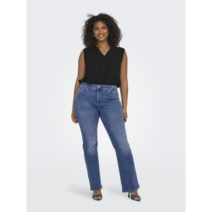Carmakoma CARSALLY REG FLARED DNM BJ114-3 NOO: Medium Blue Denim | Freewear CARSALLY REG FLARED DNM BJ114-3 NOO: - www.freewear.nl - Freewear