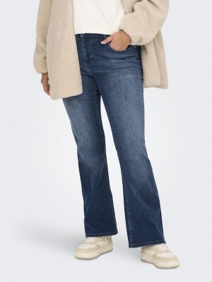 Carmakoma CARWILLY HW FLARED DNM TAI021 Dark Blue Denim | Freewear CARWILLY HW FLARED DNM TAI021 - www.freewear.nl - Freewear