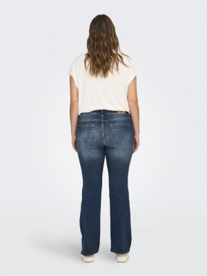 Carmakoma CARWILLY HW FLARED DNM TAI021 Dark Blue Denim | Freewear CARWILLY HW FLARED DNM TAI021 - www.freewear.nl - Freewear