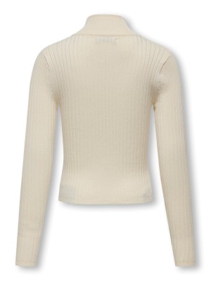 Only KOGELLA 2 WAY ZIP L/S CARDIGAN KNT Birch | Freewear KOGELLA 2 WAY ZIP L/S CARDIGAN KNT - www.freewear.nl - Freewear