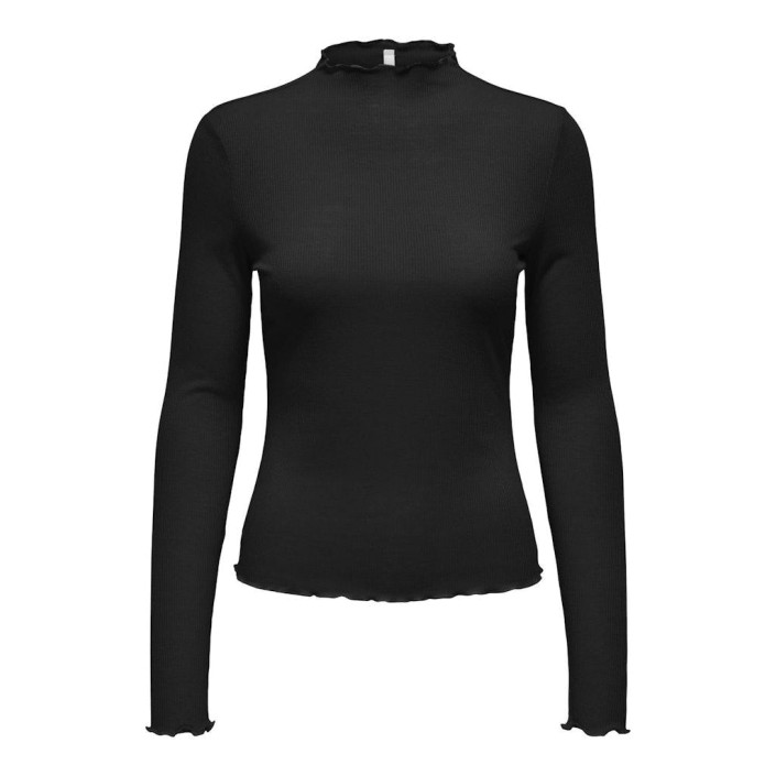 Only ONLRINGO LIFE L/S LETTUCE TOP JRS Black | Freewear ONLRINGO LIFE L/S LETTUCE TOP JRS - www.freewear.nl - Freewear
