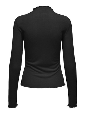 Only ONLRINGO LIFE L/S LETTUCE TOP JRS Black | Freewear ONLRINGO LIFE L/S LETTUCE TOP JRS - www.freewear.nl - Freewear