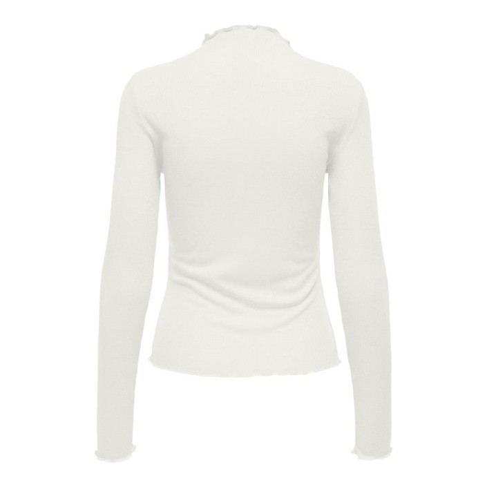 Only ONLRINGO LIFE L/S LETTUCE TOP JRS Cloud Dancer | Freewear ONLRINGO LIFE L/S LETTUCE TOP JRS - www.freewear.nl - Freewear