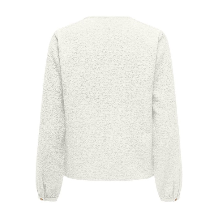 Only ONLSVENDA FR L/S BUTTON TOP WVN CS Cloud Dancer | Freewear ONLSVENDA FR L/S BUTTON TOP WVN CS - www.freewear.nl - Freewear