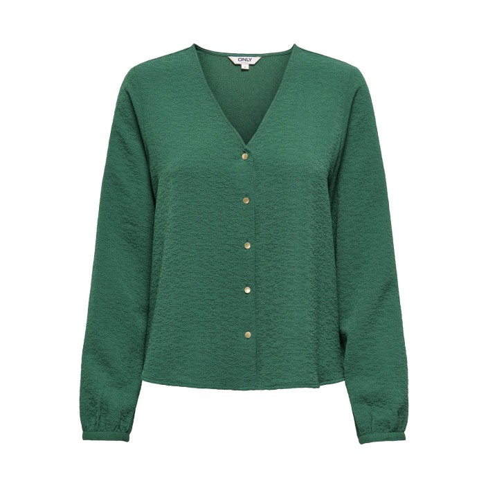 Only ONLSVENDA FR L/S BUTTON TOP WVN CS Pineneedle | Freewear ONLSVENDA FR L/S BUTTON TOP WVN CS - www.freewear.nl - Freewear
