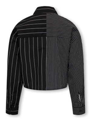 Only KOGGABY LS SHIRT WVN Black/Stripe Mix With Brigth Whi | Freewear KOGGABY LS SHIRT WVN - www.freewear.nl - Freewear