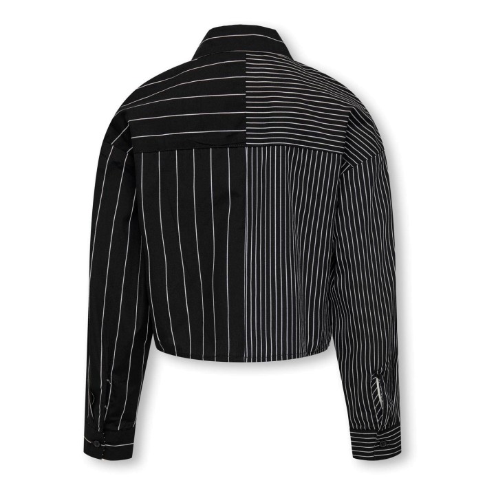 Only KOGGABY LS SHIRT WVN Black/Stripe Mix With Brigth Whi | Freewear KOGGABY LS SHIRT WVN - www.freewear.nl - Freewear